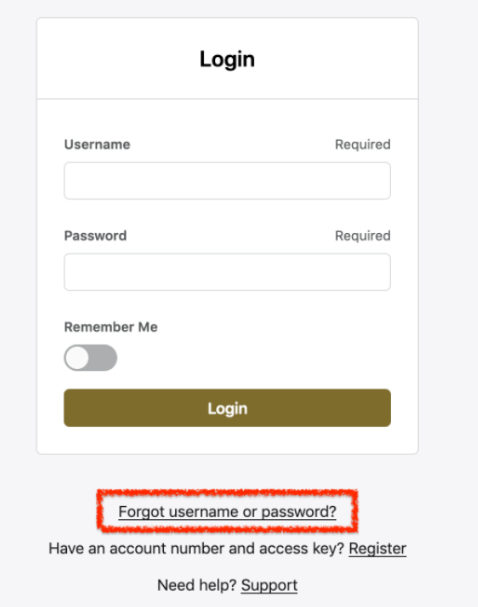 BK Link Global Reset Your Password